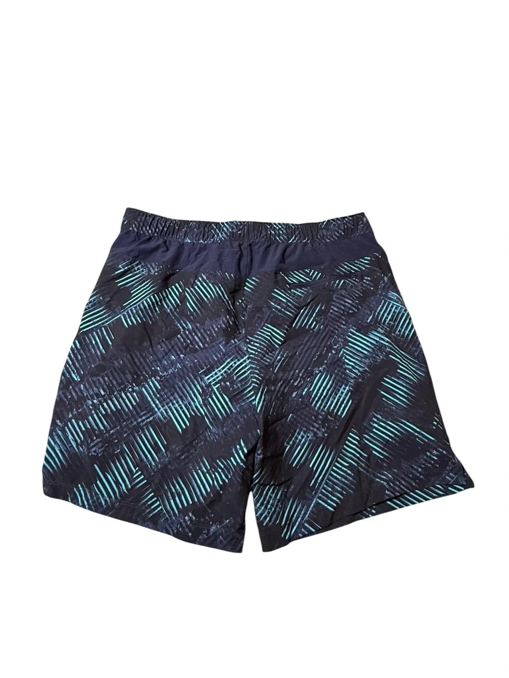 Speedo Men’s Hydro Tech Volley Swim Shorts XL Black Teal Geometric Trunks